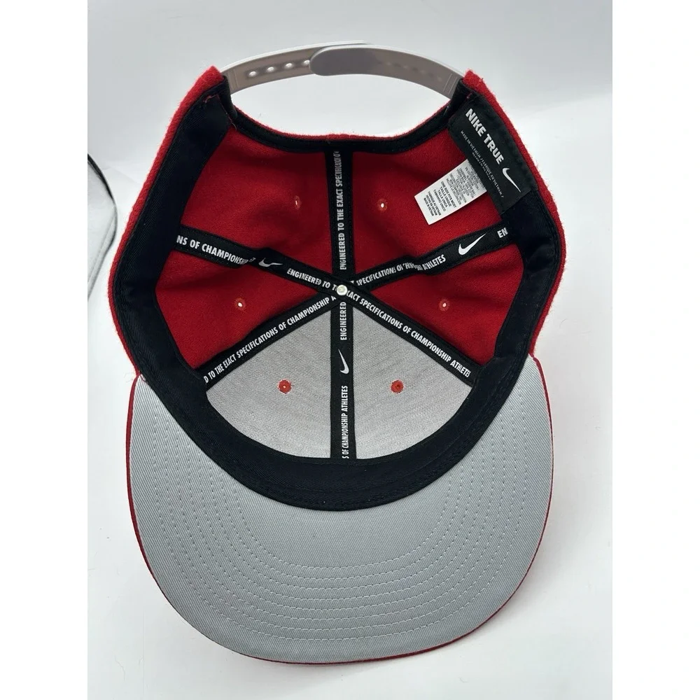 Nike Air Force 1 True Snapback Hat Red White AF1 Wool Blend Adjustable Cap Rare